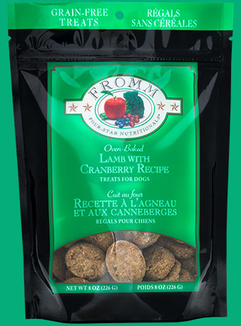 Fromm Four Star Lamb and Cranberries Oven Baked Dog Treats, 8-Ounce Bag