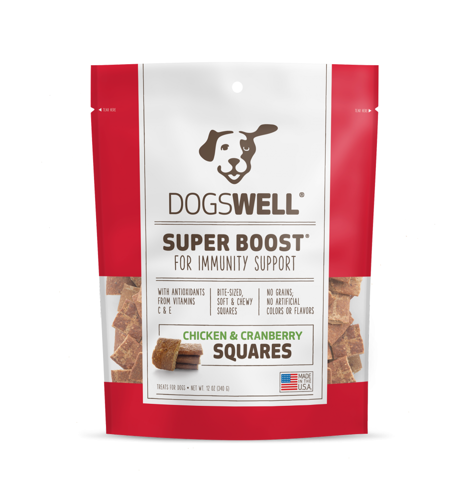 SUPER BOOST Squares Chicken with Cranberry Recipe Dog Treats